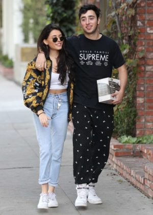 Madison Beer - Shopping with her new boyfriend Zack Bia in West Hollywood